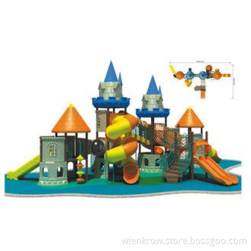 Outdoor Unti-static and Anti-UV LLDEP PlasticKids Castle Pl